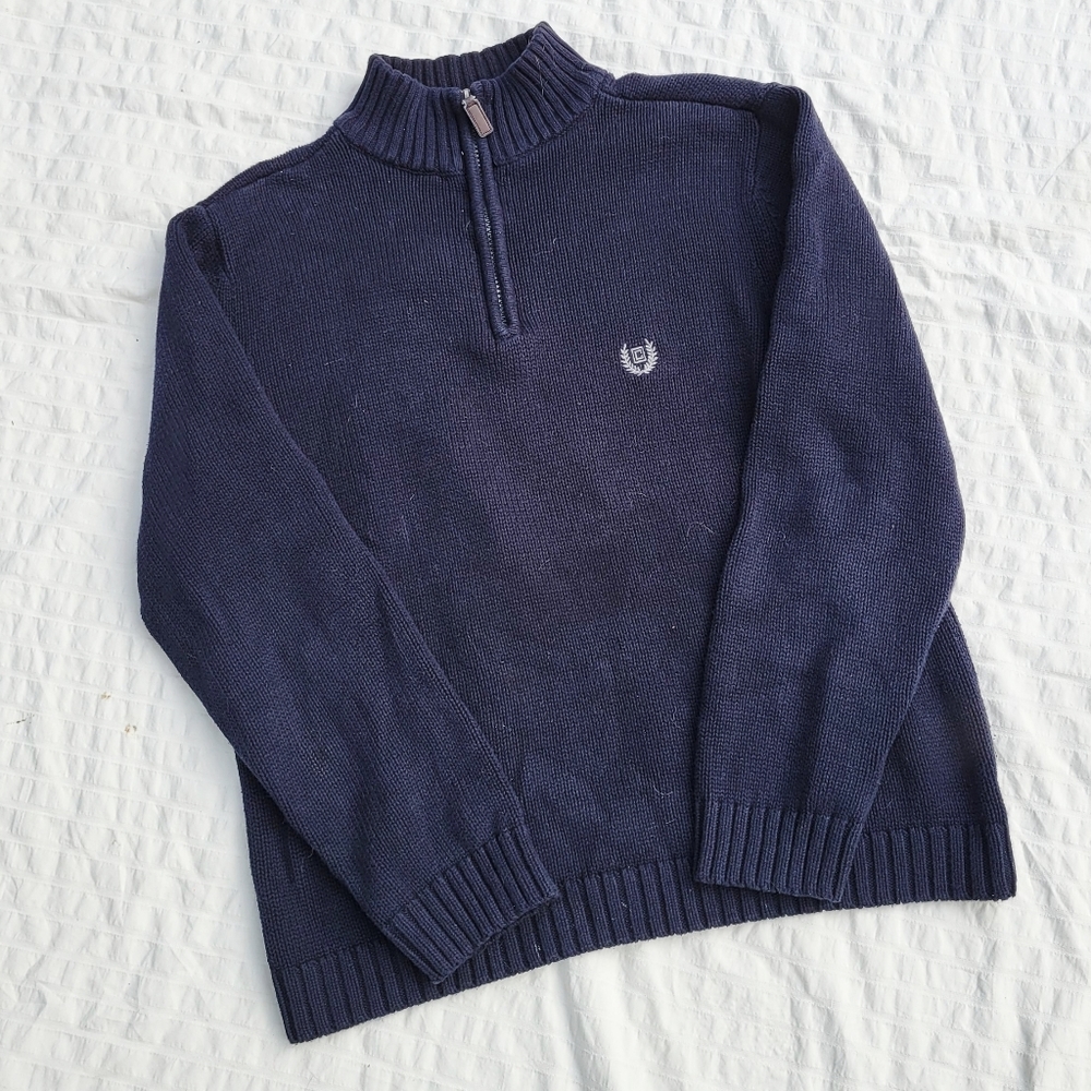 Chaps Navy Blue Quarter Zip